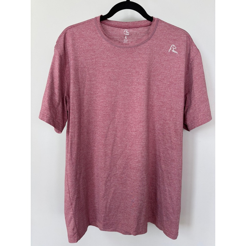 Rhoback Mens Short Sleeve Blitz Tech Heathered Pink Size Large